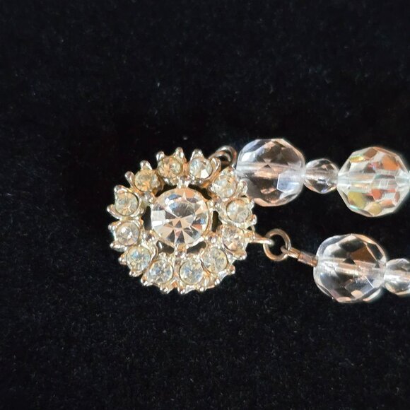 VTG Bergere AB Crystal Double Strand Bracelet 7" Decorative Box Clasp - Picture 3 of 5